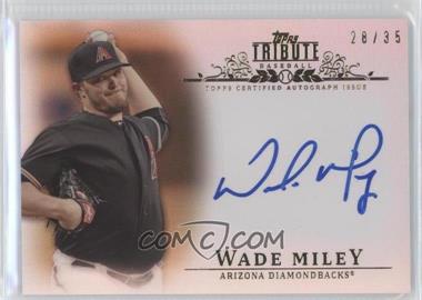 2013 Topps Tribute - Autograph - Sepia #TA-WM12 - Wade Miley /35