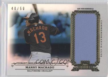 2013 Topps Tribute - Commemorative Cuts Relics - Blue #CC-MM - Manny Machado /50