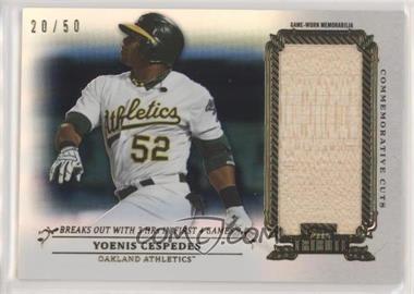 2013 Topps Tribute - Commemorative Cuts Relics - Blue #CC-YC - Yoenis Cespedes /50