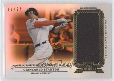 2013 Topps Tribute - Commemorative Cuts Relics - Orange #CC-GS - Giancarlo Stanton /25