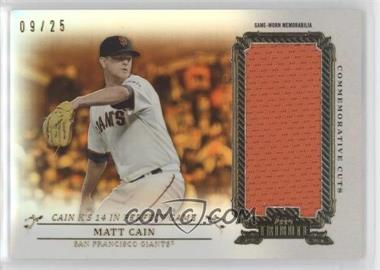 2013 Topps Tribute - Commemorative Cuts Relics - Orange #CC-MC - Matt Cain /25