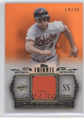 2013 Topps Tribute - Retired Remnants Relic - Orange #RR-CR - Cal Ripken Jr. /25