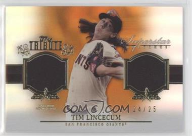2013 Topps Tribute - Superstar Swatches Relics - Orange #SS-TL - Tim Lincecum /25