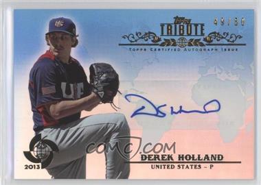 2013 Topps Tribute WBC - Autographs - Blue #WTA-DHO2 - Derek Holland /50