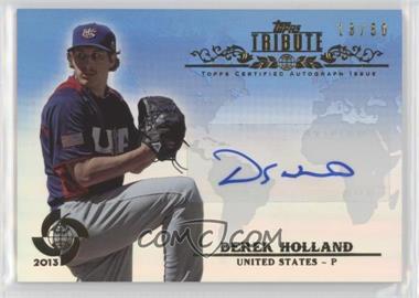 2013 Topps Tribute WBC - Autographs - Blue #WTA-DHO2 - Derek Holland /50