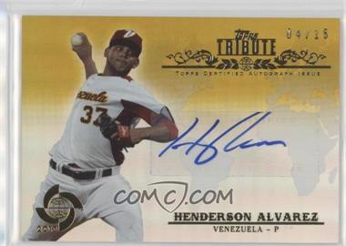 2013 Topps Tribute WBC - Autographs - Gold #WTA-HA - Henderson Alvarez /15