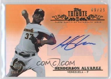 2013 Topps Tribute WBC - Autographs - Orange #WTA-HA - Henderson Alvarez /25