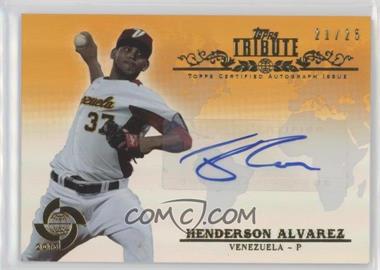 2013 Topps Tribute WBC - Autographs - Orange #WTA-HA - Henderson Alvarez /25