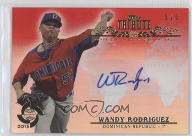 2013 Topps Tribute WBC - Autographs - Red #WTA-WR2 - Wandy Rodriguez /5