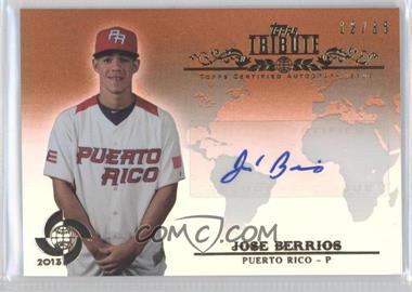 2013 Topps Tribute WBC - Autographs - Sepia-Tone #WTA-JB2 - Jose Berrios /35