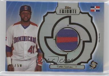 2013 Topps Tribute WBC - Prime Patches - Blue #WPP-CS - Carlos Santana /50