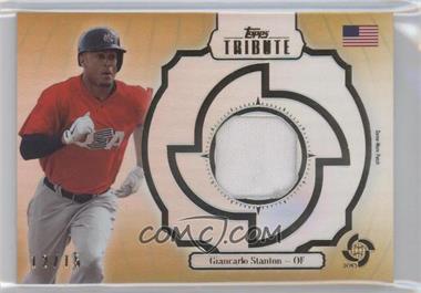 2013 Topps Tribute WBC - Prime Patches - Gold #WPP-GS - Giancarlo Stanton /15