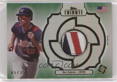 2013 Topps Tribute WBC - Prime Patches - Green #WPP-BZ - Ben Zobrist /35