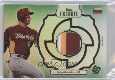 2013 Topps Tribute WBC - Prime Patches - Green #WPP-CGO - Carlos Gonzalez /35