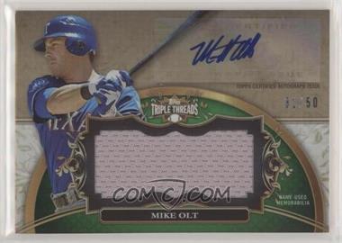 2013 Topps Triple Threads - Autograph Jumbo Relics - Emerald #UAJR-MO1 - Mike Olt /50 [EX to NM]