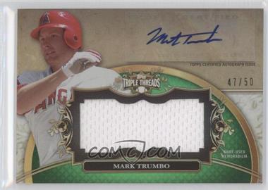 2013 Topps Triple Threads - Autograph Jumbo Relics - Emerald #UAJR-MT2 - Mark Trumbo /50