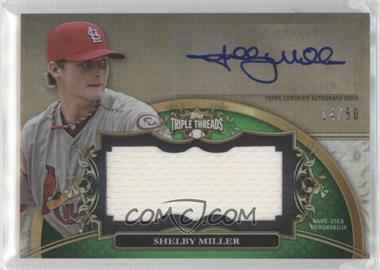 2013 Topps Triple Threads - Autograph Jumbo Relics - Emerald #UAJR-SM4 - Shelby Miller /50