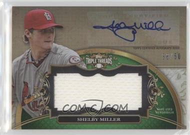 2013 Topps Triple Threads - Autograph Jumbo Relics - Emerald #UAJR-SM4 - Shelby Miller /50