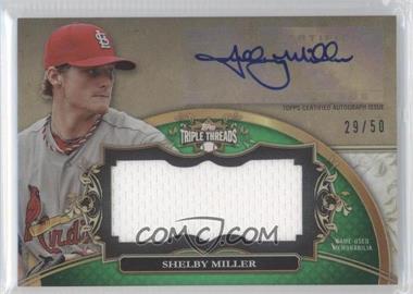 2013 Topps Triple Threads - Autograph Jumbo Relics - Emerald #UAJR-SM5 - Shelby Miller /50