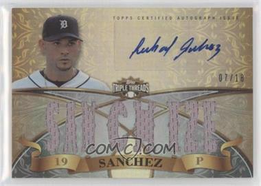 2013 Topps Triple Threads - Autograph Relics #TTAR-AS2 - Anibal Sanchez /18