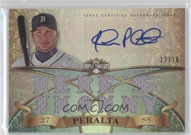 2013 Topps Triple Threads - Autograph Relics #TTAR-JPE1 - Jhonny Peralta /18