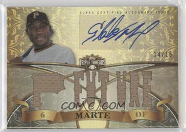 2013 Topps Triple Threads - Autograph Relics #TTAR-SM3 - Starling Marte /18