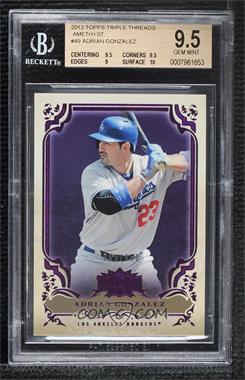 2013 Topps Triple Threads - [Base] - Amethyst #49 - Adrian Gonzalez /650 [BGS 9.5 GEM MINT]