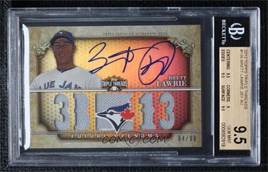 2013 Topps Triple Threads - [Base] #138 - Future Phenoms - Brett Lawrie /99 [BGS 9.5 GEM MINT]