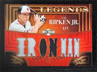 2013 Topps Triple Threads - Legends Relics - Ruby #TTRL-CR - Cal Ripken Jr. /1