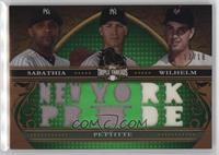 C.C. Sabathia, Andy Pettitte, Hoyt Wilhelm #/18