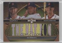 Mike Napoli, Dustin Pedroia, Will Middlebrooks #/9