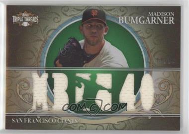 2013 Topps Triple Threads - Relics - Emerald #TTR-MB3 - Madison Bumgarner /18