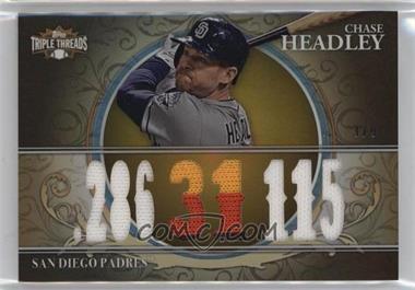 2013 Topps Triple Threads - Relics - Gold #TTR-CHE3 - Chase Headley /9 [EX to NM]