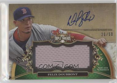 2013 Topps Triple Threads - Unity Autograph Jumbo Relics - Emerald #UAJR-FD4 - Felix Doubront /50