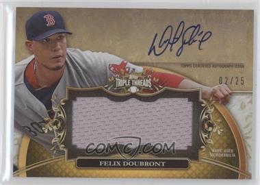 2013 Topps Triple Threads - Unity Autograph Jumbo Relics - Gold #UAJR-FD4 - Felix Doubront /25