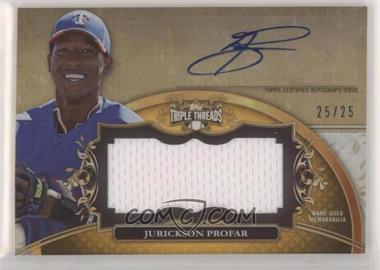 2013 Topps Triple Threads - Unity Autograph Jumbo Relics - Gold #UAJR-JP1 - Jurickson Profar /25