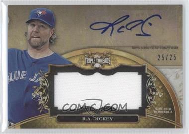 2013 Topps Triple Threads - Unity Autograph Jumbo Relics - Gold #UAJR-RD - R.A. Dickey /25