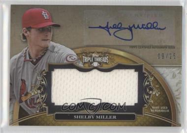 2013 Topps Triple Threads - Unity Autograph Jumbo Relics - Gold #UAJR-SM4 - Shelby Miller /25