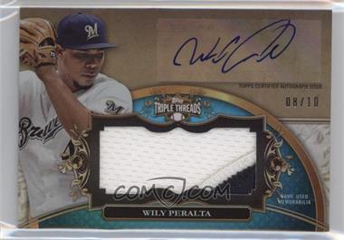 2013 Topps Triple Threads - Unity Autograph Jumbo Relics - Sapphire #UAJR-WP3 - Wily Peralta /10