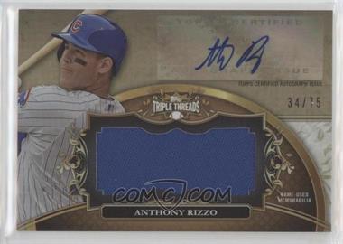 2013 Topps Triple Threads - Unity Autograph Jumbo Relics - Sepia #UAJR-AR1 - Anthony Rizzo /75