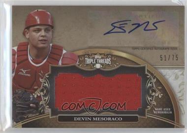 2013 Topps Triple Threads - Unity Autograph Jumbo Relics - Sepia #UAJR-DM2 - Devin Mesoraco /75