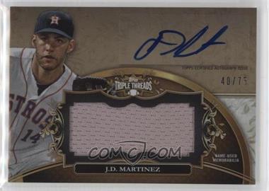 2013 Topps Triple Threads - Unity Autograph Jumbo Relics - Sepia #UAJR-JM1 - J.D. Martinez /75