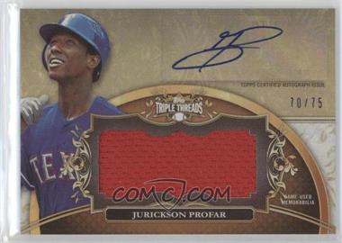 2013 Topps Triple Threads - Unity Autograph Jumbo Relics - Sepia #UAJR-JP3 - Jurickson Profar /75