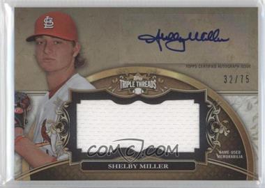 2013 Topps Triple Threads - Unity Autograph Jumbo Relics - Sepia #UAJR-SM2 - Shelby Miller /75