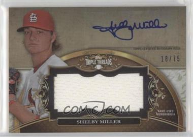 2013 Topps Triple Threads - Unity Autograph Jumbo Relics - Sepia #UAJR-SM2 - Shelby Miller /75