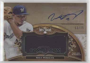 2013 Topps Triple Threads - Unity Autograph Jumbo Relics - Sepia #UAJR-WP3 - Wily Peralta /75