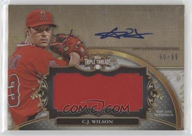 2013 Topps Triple Threads - Unity Autograph Jumbo Relics #UAJR-CW1 - C.J. Wilson /99