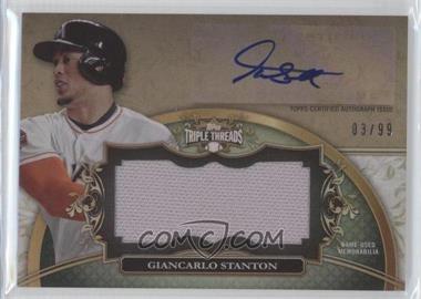 2013 Topps Triple Threads - Unity Autograph Jumbo Relics #UAJR-GS - Giancarlo Stanton /99