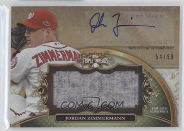 2013 Topps Triple Threads - Unity Autograph Jumbo Relics #UAJR-JZ1 - Jordan Zimmermann /99