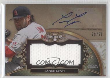 2013 Topps Triple Threads - Unity Autograph Jumbo Relics #UAJR-LL1 - Lance Lynn /99